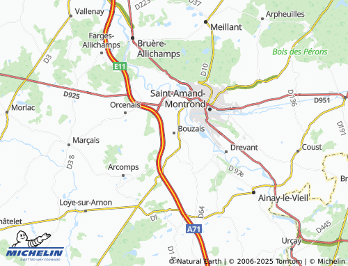 MICHELIN Bouzais map - ViaMichelin