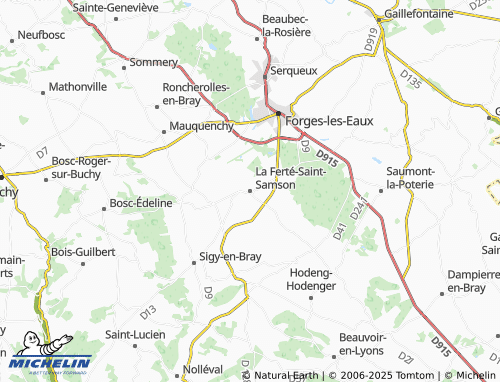 MICHELIN La Ferté-Saint-Samson map - ViaMichelin
