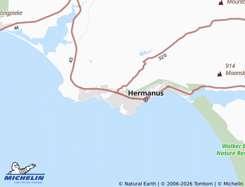 Kaart MICHELIN Hemel-en-Aarde - ViaMichelin