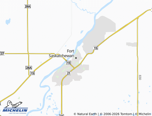 Kaart MICHELIN Fort Saskatchewan - ViaMichelin