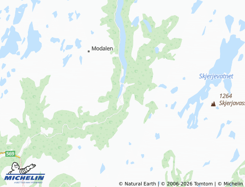 MICHELIN-Landkarte Øvre Helland - ViaMichelin