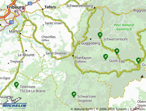 Carte MICHELIN Planfayon - ViaMichelin