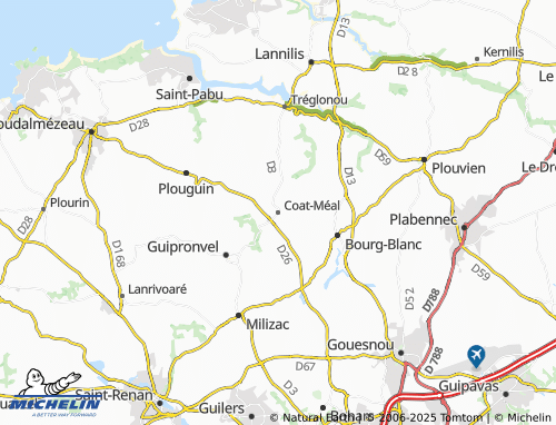 MICHELIN Coat-Méal map - ViaMichelin