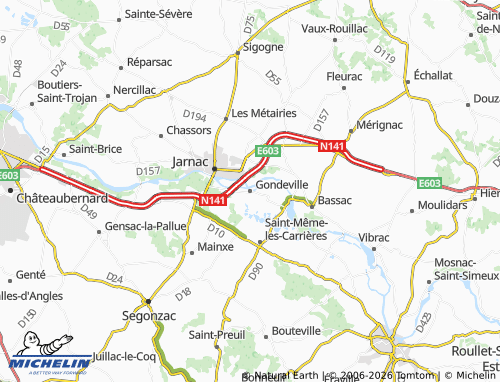 Mapa MICHELIN Gondeville - ViaMichelin