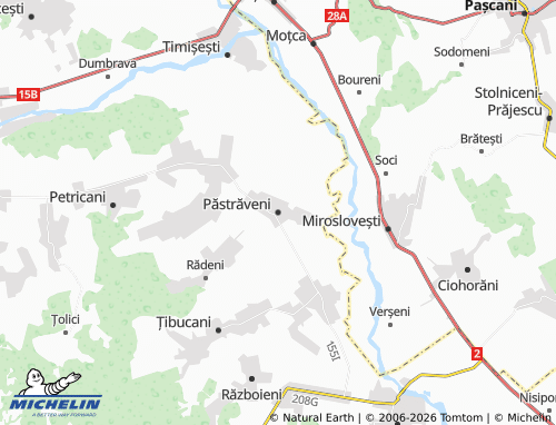 Mappa MICHELIN Păstrăveni - ViaMichelin