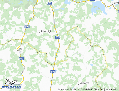 MICHELIN Sausnēja map - ViaMichelin