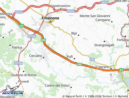 MICHELIN Arnara map - ViaMichelin