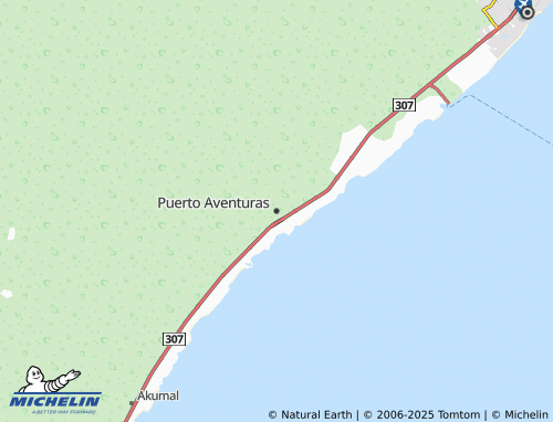 MICHELIN Puerto Aventuras map - ViaMichelin