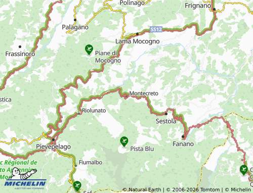 MICHELIN-Landkarte Montecreto - ViaMichelin