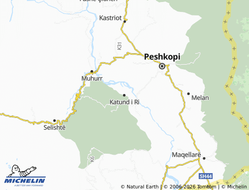 MICHELIN Katund i Ri map - ViaMichelin