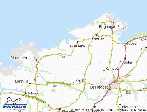 MICHELIN-Landkarte Kerdaniel - ViaMichelin