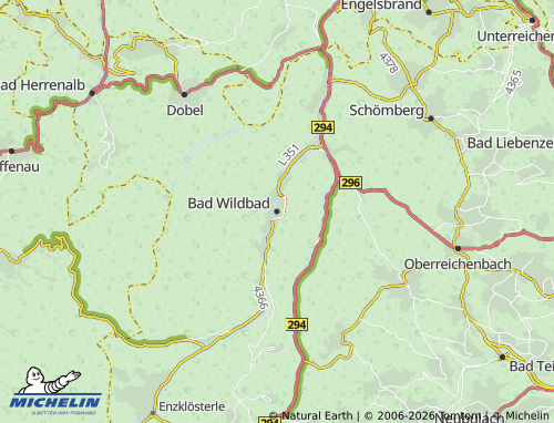 Mapa MICHELIN Bad Wildbad - ViaMichelin