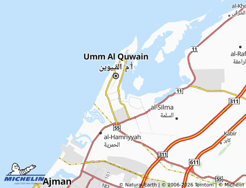 MICHELIN Al Khour 2 map - ViaMichelin