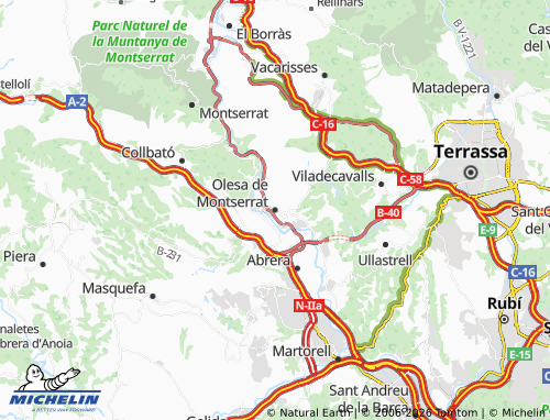 Carte MICHELIN Olesa de Montserrat - ViaMichelin