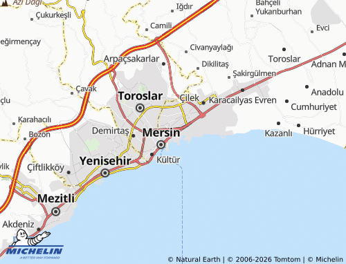 MICHELIN Üçocak map - ViaMichelin