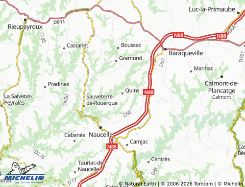 Mappa MICHELIN Quins - ViaMichelin