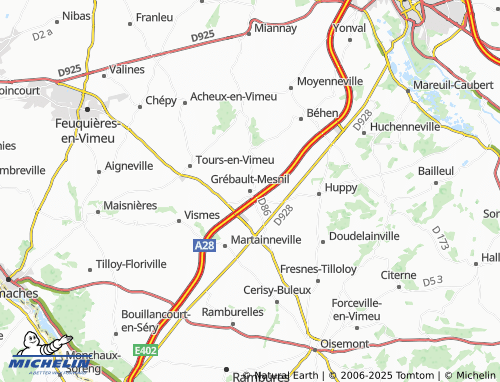 MICHELIN Grébault-Mesnil map - ViaMichelin