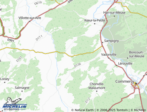 MICHELIN Ménil-aux-Bois map - ViaMichelin