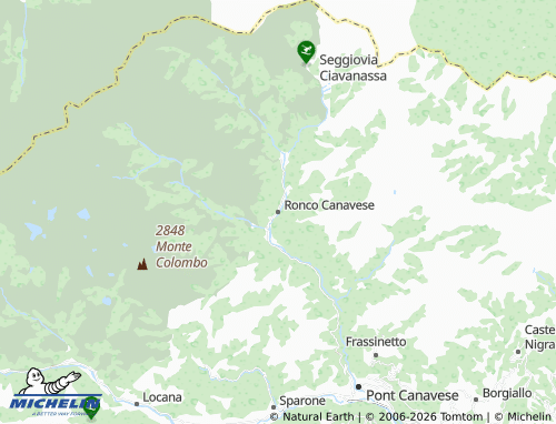 Mapa MICHELIN Ronco Canavese - ViaMichelin