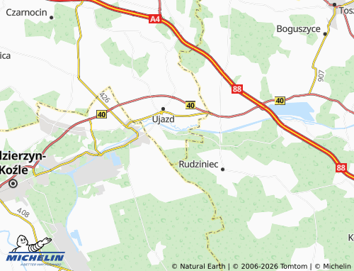 MICHELIN Niezdrowice map - ViaMichelin