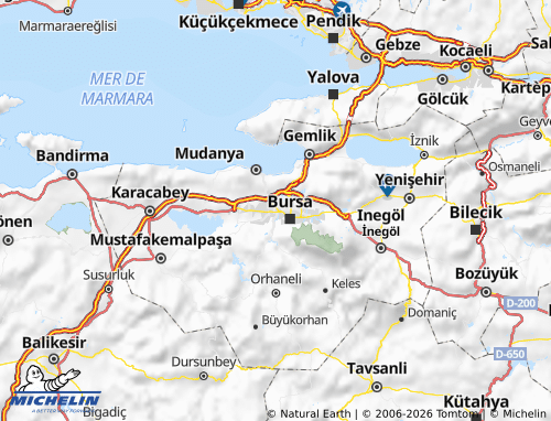 Kaart MICHELIN Nilüfer - ViaMichelin