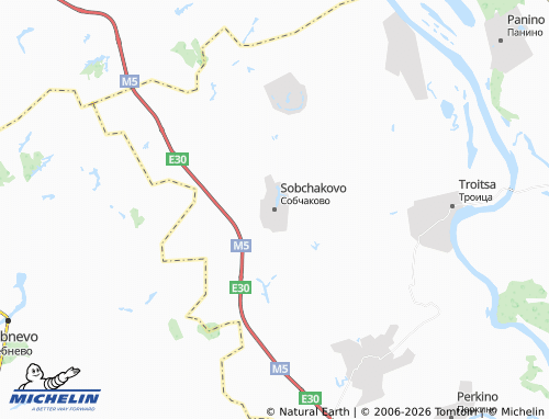 MICHELIN Sobchakovo map - ViaMichelin