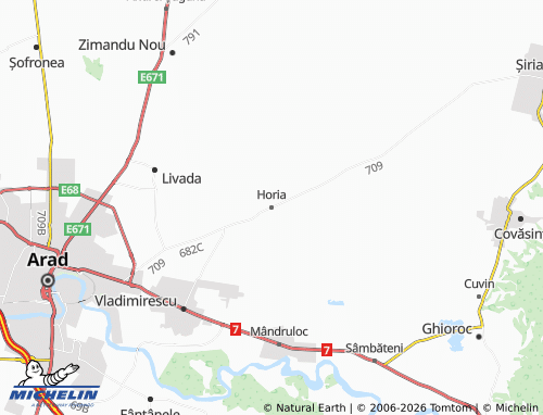 MICHELIN Horia map - ViaMichelin
