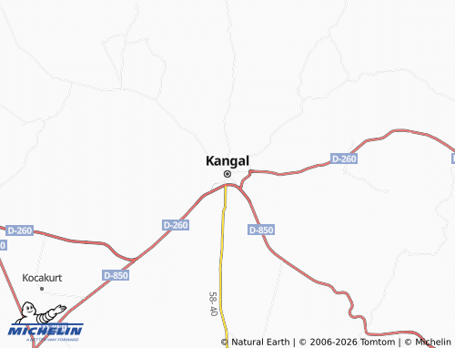 Mappa MICHELIN Kangal - ViaMichelin