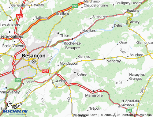 Mappa MICHELIN Gennes - ViaMichelin