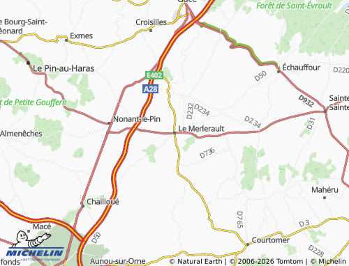 MICHELIN Le Merlerault map - ViaMichelin