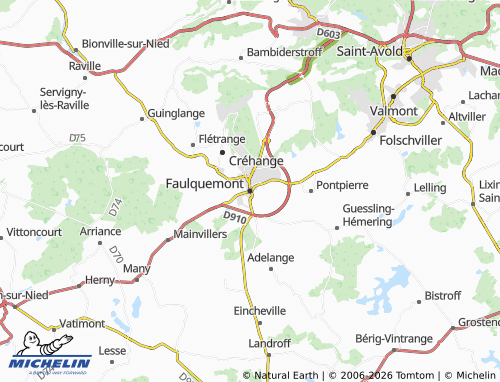 MICHELIN Faulquemont map - ViaMichelin