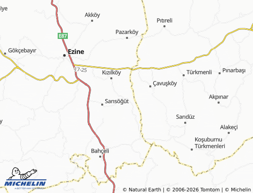 MICHELIN Çetmi map - ViaMichelin
