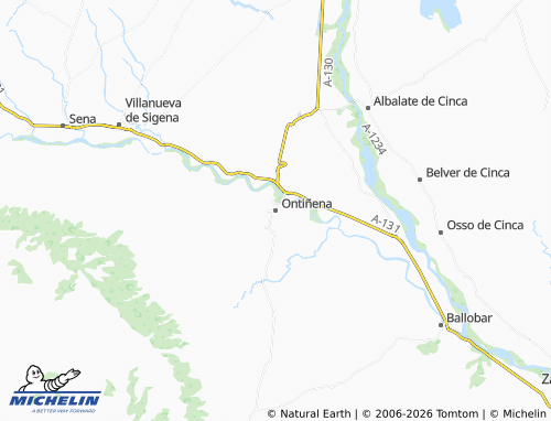 Mapa MICHELIN Ontiñena - ViaMichelin