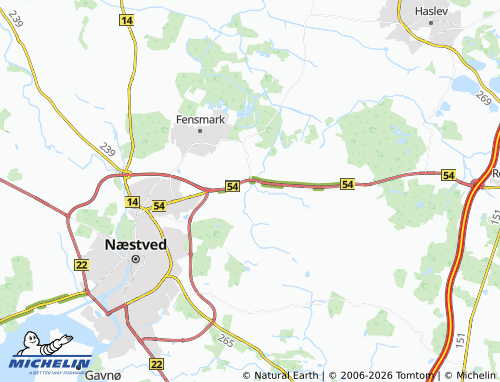 MICHELIN Holme-Olstrup map - ViaMichelin