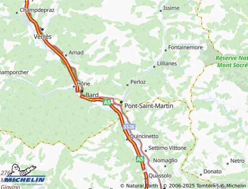 MICHELIN Plan de' Brun map - ViaMichelin