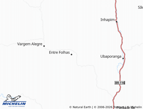 MICHELIN Entre Folhas map - ViaMichelin