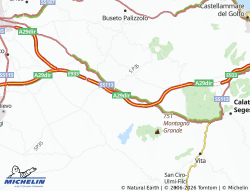 MICHELIN Ponte Binuara map - ViaMichelin