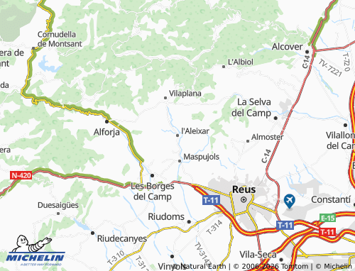 Carte MICHELIN l'Aleixar - ViaMichelin