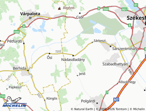 Carte MICHELIN Nádasdladány - ViaMichelin