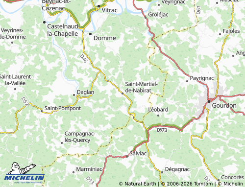 MICHELIN Saint-Martial-de-Nabirat map - ViaMichelin
