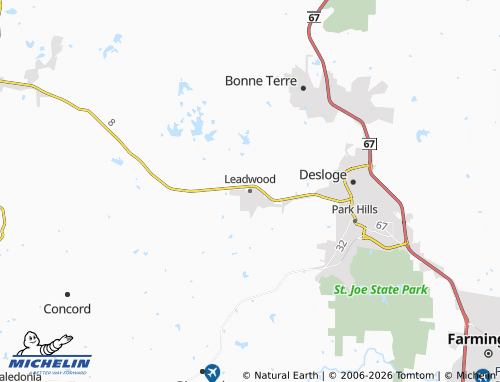 Mapa MICHELIN Leadwood - ViaMichelin