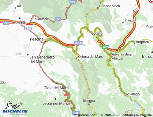 Mappa MICHELIN Ortona dei Marsi - ViaMichelin