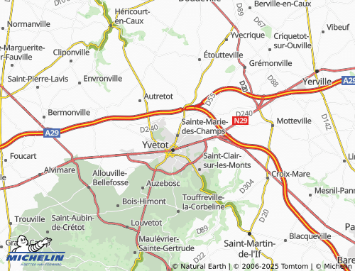 MICHELIN Sainte-Marie-des-Champs map - ViaMichelin