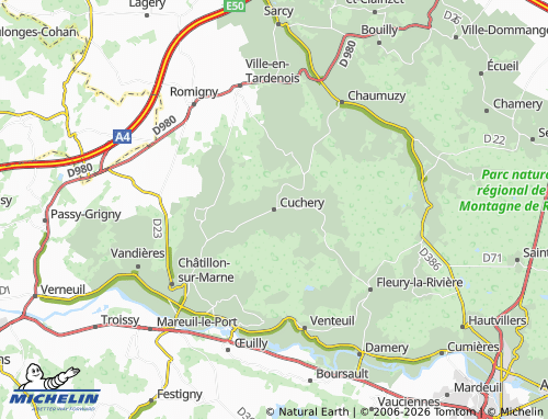 Mapa MICHELIN Cuchery - ViaMichelin