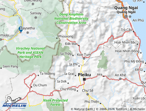 Mapa MICHELIN Sa Thầy - ViaMichelin