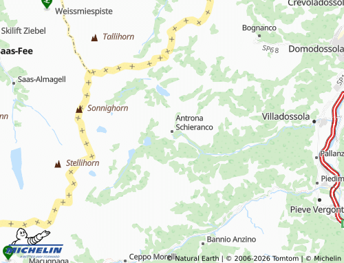 MICHELIN Antrona Schieranco map - ViaMichelin