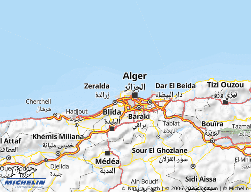 Carte MICHELIN Cheraga - ViaMichelin