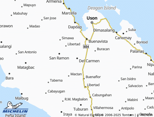 MICHELIN Del Carmen map - ViaMichelin