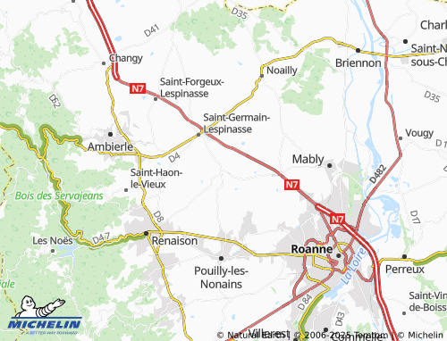 MICHELIN Saint-Romain-la-Motte map - ViaMichelin