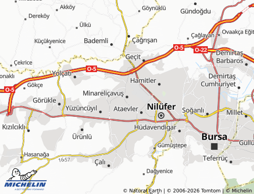 Mappa MICHELIN Minareliçavuş - ViaMichelin